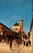 Johann Georg Grimm Street in Tunis Sweden oil painting artist